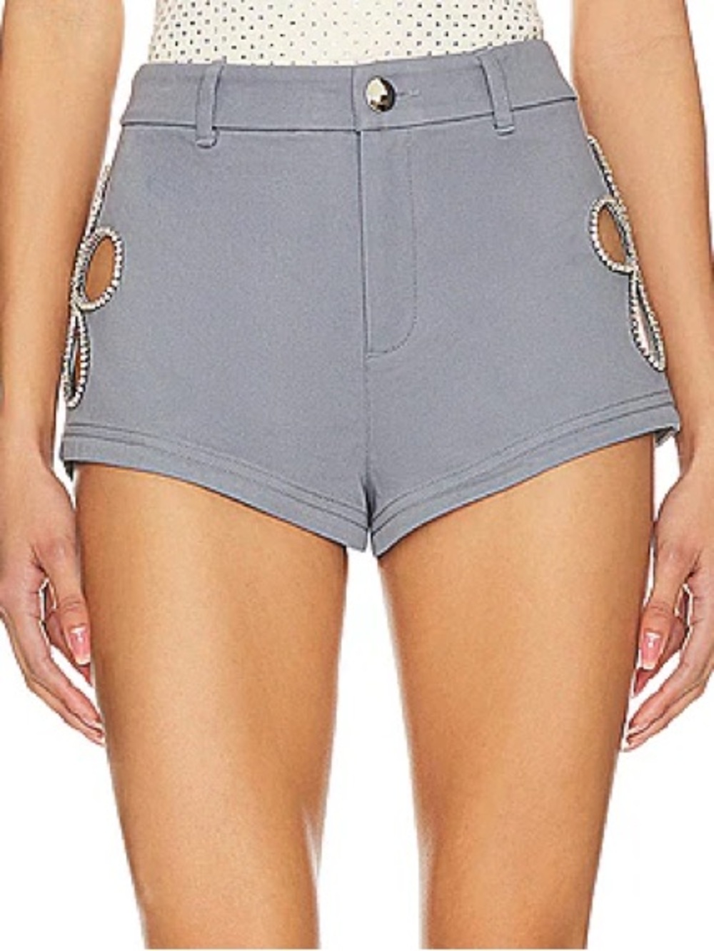 LOVERS AND FRIENDS poppi shorts with side floral cut offs and crystal sz XS NEW